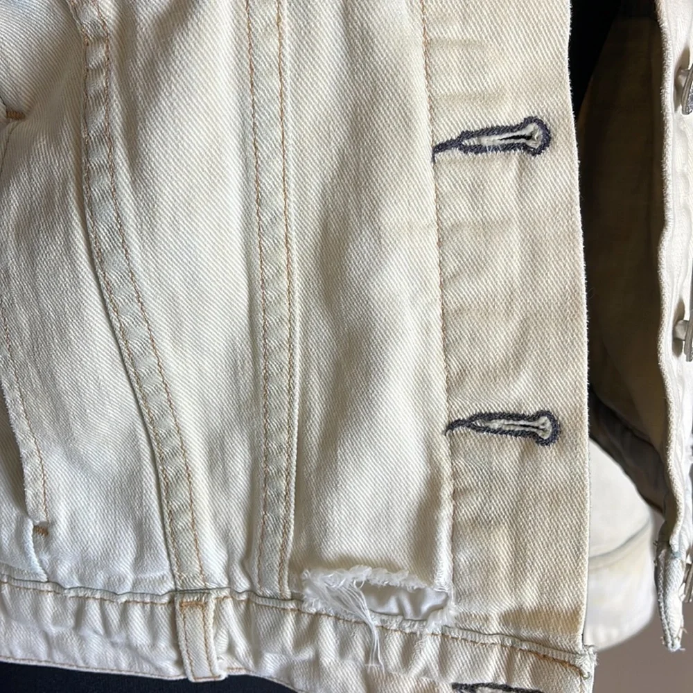 ANTHROPOLOGIE Mcguire Denim Distressed jacket - Picture 6 of 7